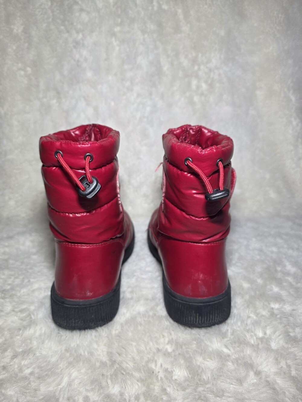 Olang Italy Red Quilted Puffer Winter Snow Boots EU 38 US 8 OC System Ice Grips - Picture 6 of 12